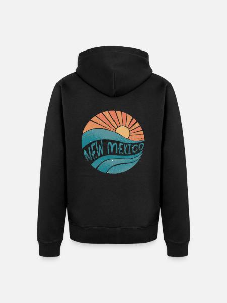 New Mexico - Unisex Premium Organic Zip Hoodie - black