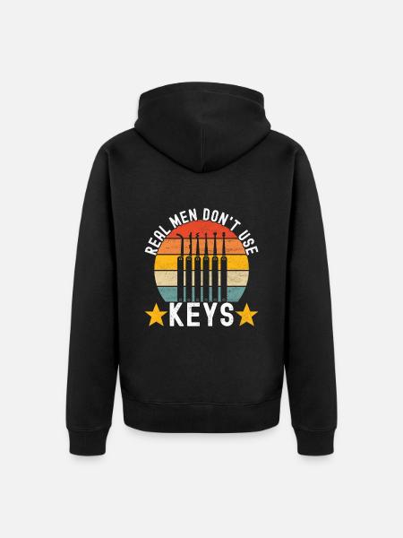 SchlĂĽsseldienst Locksmith Dietrich - Unisex Premium Organic Zip Hoodie - black