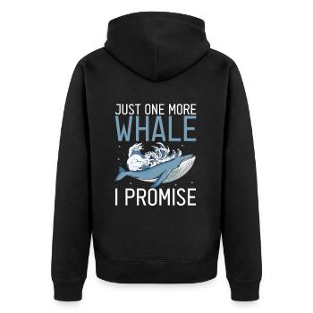 Meeressäuger für Orca-Beobachtung und Buckelwal - Unisex Premium Bio Zip Hoodie - Schwarz - Hinten - Nico (187cm)