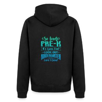 École maternelle - Veste à capuche bio Premium Unisexe - noir - Dos - Nico (187cm)