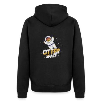 Otter Sea Otter Otter Gift - Unisex Premium Organic Zip Hoodie - black - Back - Nico (187cm)