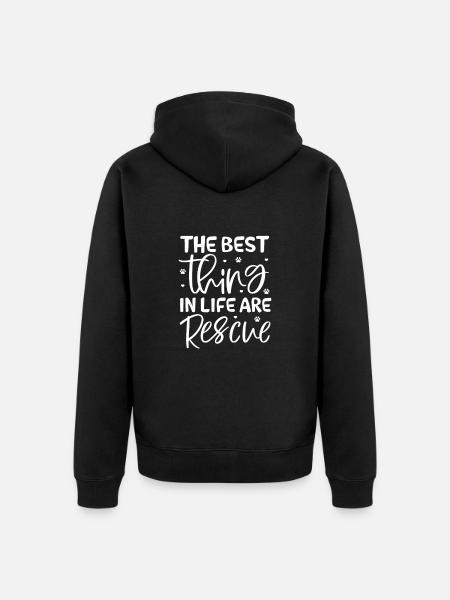 Tierrettung - Unisex Premium Bio Zip Hoodie - Schwarz
