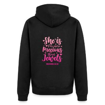 Bible Bible Versets chrétiens Don de Jésus - Veste à capuche bio Premium Unisexe - noir - Dos - Nico (187cm)