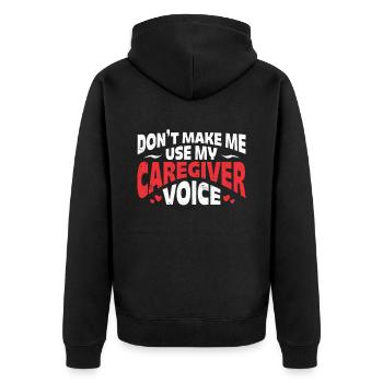 Caregiver Gift Nurse - Unisex Premium Organic Zip Hoodie - black - Back - Nico (187cm)
