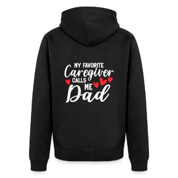 Caregiver Gift Nurse - Unisex Premium Organic Zip Hoodie - black - Back - Nico (187cm)