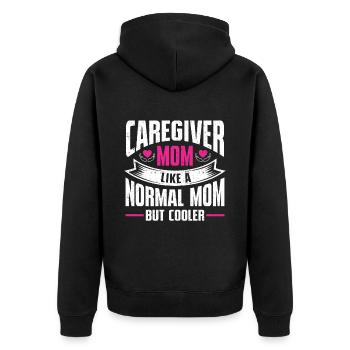 Caregiver Gift Nurse - Unisex Premium Organic Zip Hoodie - black - Back - Nico (187cm)