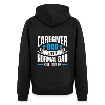 Caregiver Gift Nurse - Unisex Premium Organic Zip Hoodie - black - Back - Nico (187cm)