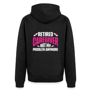 Nurse Gift Nurse - Unisex Premium Organic Zip Hoodie - black - Back - Nico (187cm)