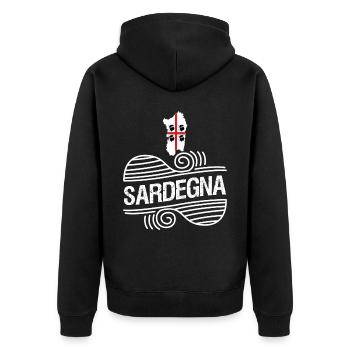 Sardaigne Vacances Sardaigne Sardaigne - Veste à capuche bio Premium Unisexe - noir - Dos - Nico (187cm)