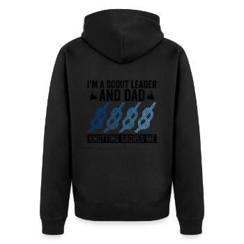 Pfadfinder-vater-design Für Einen - Unisex Premium Organic Zip Hoodie - black - Back - Nico (187cm)