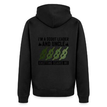 Cub Scout Onkel Design Für Einen Pfadfinderführer - Unisex Premium Organic Zip Hoodie - black - Back - Nico (187cm)