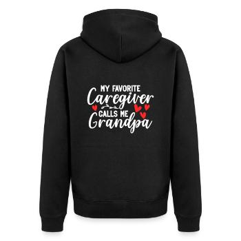 Caregiver Gift Nurse - Unisex Premium Organic Zip Hoodie - black - Back - Nico (187cm)