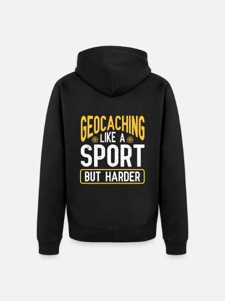 Geocaching Gift Geocacher Geocache - Unisex Premium Organic Zip Hoodie - black