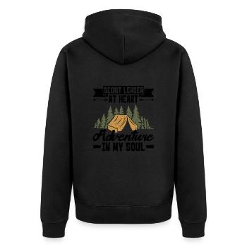 Jungpfadfinder-design Für Einen Pfadfinderführer - Veste à capuche bio Premium Unisexe - noir - Dos - Nico (187cm)