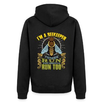 Je suis apiculteur - Veste à capuche bio Premium Unisexe - noir - Dos - Nico (187cm)