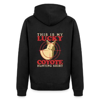 Chasse Chasseur Chasse Chasseresse Permis de Chasse Cadeau - Veste à capuche bio Premium Unisexe - noir - Dos - Nico (187cm)