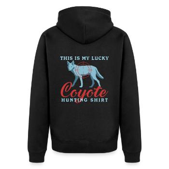 Chasse Chasseur Chasse Chasseresse Permis de Chasse Cadeau - Veste à capuche bio Premium Unisexe - noir - Dos - Nico (187cm)