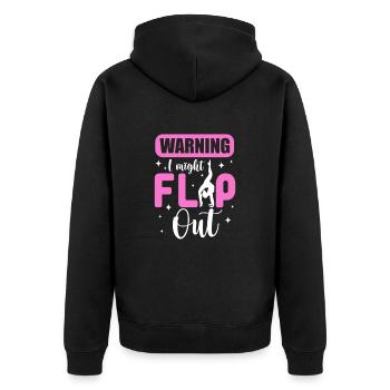 Cheerleader - Unisex Premium Bio Zip Hoodie - Schwarz - Hinten - Nico (187cm)