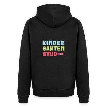 Kindergarten Child School Enrollment School Gift - Unisex Premium Organic Zip Hoodie - black - Back - Nico (187cm)