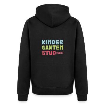 École maternelle - Veste à capuche bio Premium Unisexe - noir - Dos - Nico (187cm)