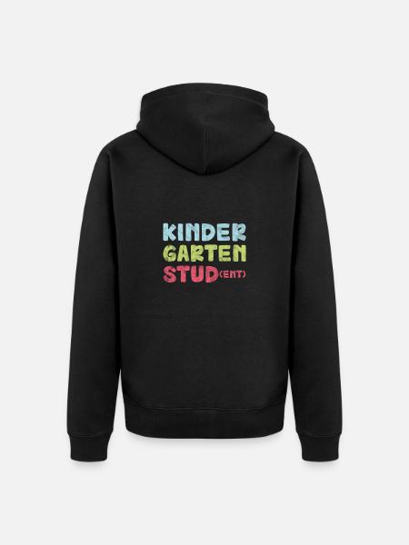 Kindergarten - Unisex Premium Organic Zip Hoodie - black