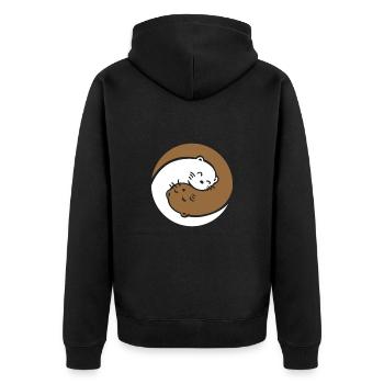 Otter Sea Otter Otter Gift - Unisex Premium Organic Zip Hoodie - black - Back - Nico (187cm)