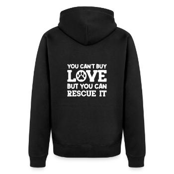 Sauvetage d’animaux - Veste à capuche bio Premium Unisexe - noir - Dos - Nico (187cm)