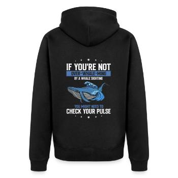 Meeressäuger für Orca-Beobachtung und Buckelwal - Unisex Premium Bio Zip Hoodie - Schwarz - Hinten - Nico (187cm)