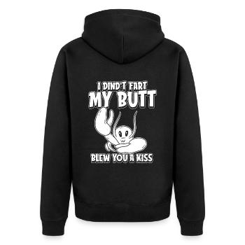 Hummer Lobster - Unisex Premium Bio Zip Hoodie - Schwarz - Hinten - Nico (187cm)