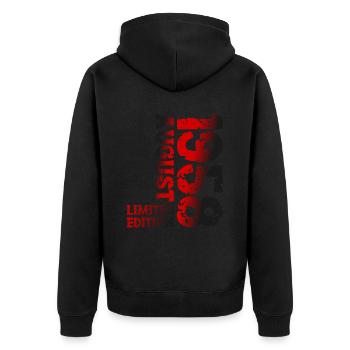 1958 August Limited Edition 65th Birthday Outfit - Unisex Premium Organic Zip Hoodie - black - Back - Nico (187cm)