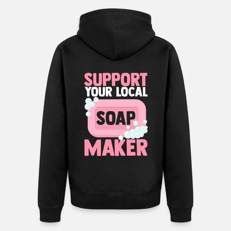 Fabrication de savon, savonnier, savonologue - Veste à capuche bio Premium Unisexe - noir
