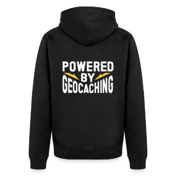 Cadeau Geocaching Geocacher Geocache - Veste à capuche bio Premium Unisexe - noir - Dos - Nico (187cm)
