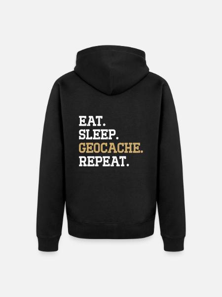 Geocaching Gift Geocacher Geocache - Unisex Premium Organic Zip Hoodie - black