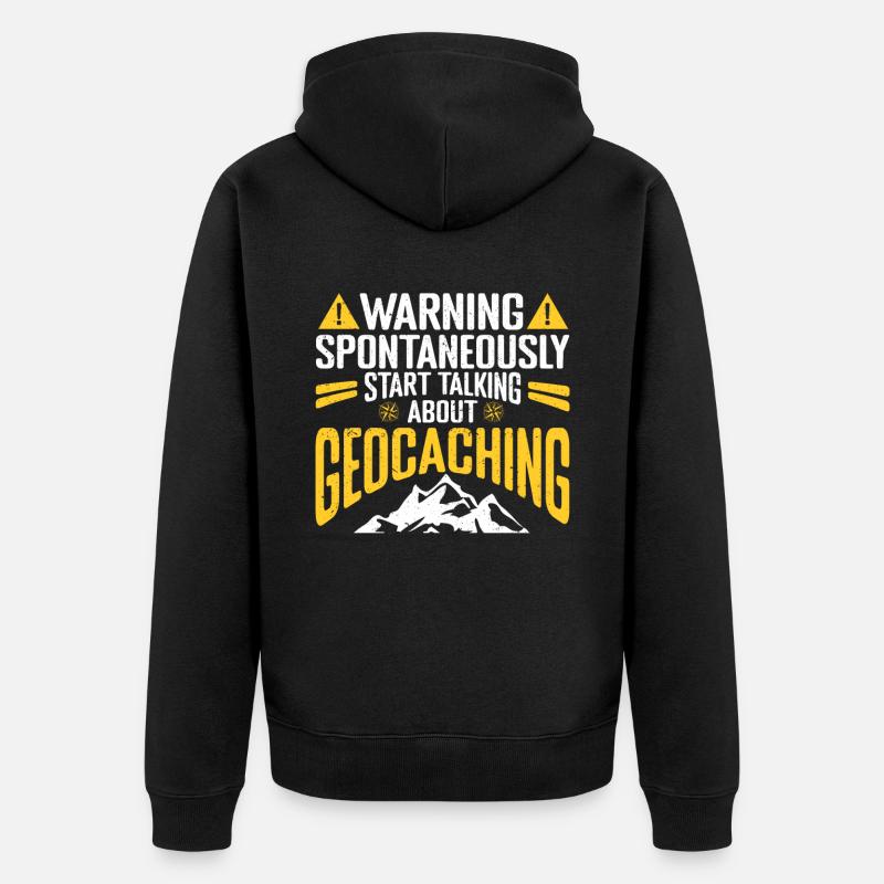 Cadeau Geocaching Geocacher Geocache - Veste à capuche bio Premium Unisexe - noir