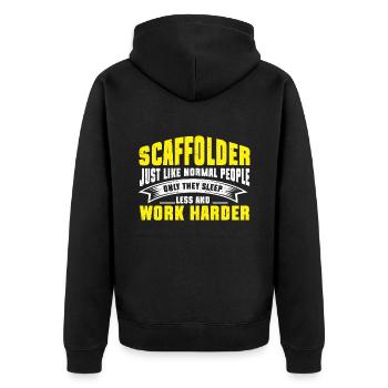 Échafaudage Cadeau Artisan Travail Échafaudage - Veste à capuche bio Premium Unisexe - noir - Dos - Nico (187cm)