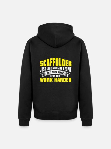 Scaffolding Gift Craftsman Job Scaffolding - Unisex Premium Organic Zip Hoodie - black
