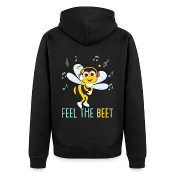 Musique d’abeille mignonne - Veste à capuche bio Premium Unisexe - noir - Dos - Nico (187cm)