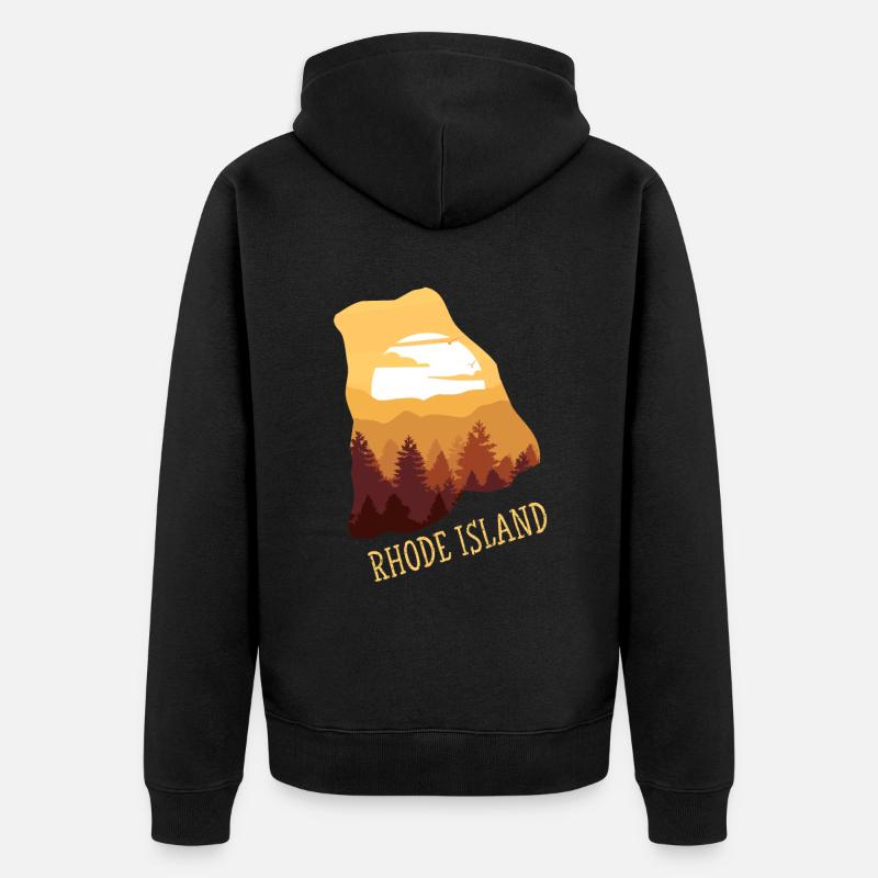 Rhode Island - Veste à capuche bio Premium Unisexe - noir