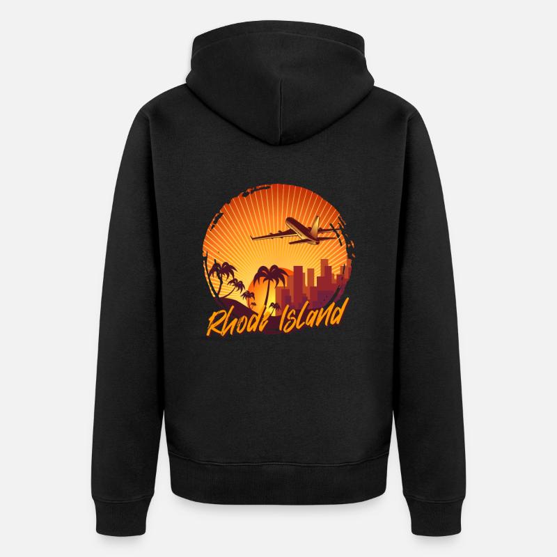 Rhode Island - Veste à capuche bio Premium Unisexe - noir