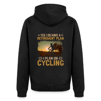 Cyclist Bike Rider Bicycle Riding Mountainbike - Unisex Premium Organic Zip Hoodie - black - Back - Nico (187cm)