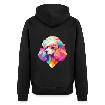 Chiens Caniche Design Chien Pet Mignon Dog Owner - Veste à capuche bio Premium Unisexe - noir - Dos - Nico (187cm)