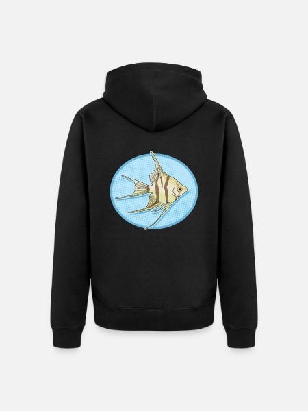Aquarium Kaiserfisch Aquarianer Geschenk - Unisex Premium Bio Zip Hoodie - Schwarz