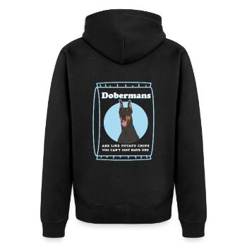 Chiens Doberman | Cadeau du propriétaire de chien - Veste à capuche bio Premium Unisexe - noir - Dos - Nico (187cm)