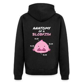 Anatomie d’un Blobfish Blob Fish Mer - Veste à capuche bio Premium Unisexe - noir - Dos - Nico (187cm)