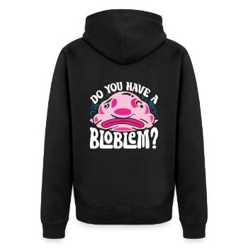 Blobfisch Avez-vous un Bloblem? - Veste à capuche bio Premium Unisexe - noir - Dos - Nico (187cm)