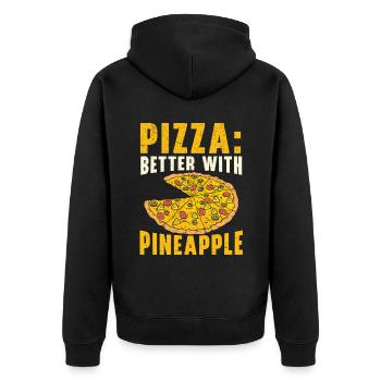 Pizza et ananas Tropical Fruit Pizza Eater - Veste à capuche bio Premium Unisexe - noir - Dos - Nico (187cm)
