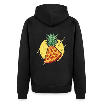 Pizza et ananas Tropical Fruit Pizza Eater - Veste à capuche bio Premium Unisexe - noir - Dos - Nico (187cm)