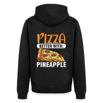 Pizza et ananas Tropical Fruit Pizza Eater - Veste à capuche bio Premium Unisexe - noir - Dos - Nico (187cm)