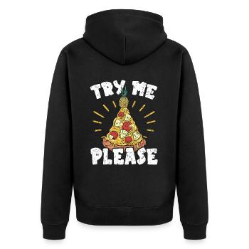 Pizza et ananas Tropical Fruit Pizza Eater - Veste à capuche bio Premium Unisexe - noir - Dos - Nico (187cm)