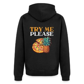 Pizza et ananas Tropical Fruit Pizza Eater - Veste à capuche bio Premium Unisexe - noir - Dos - Nico (187cm)